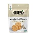 Emmy's Organics Coconut Cookies, Vanilla Bean, 6 oz (Pack of 2) | Gluten-Free Organic Cookies, Vegan, Paleo-Friendly