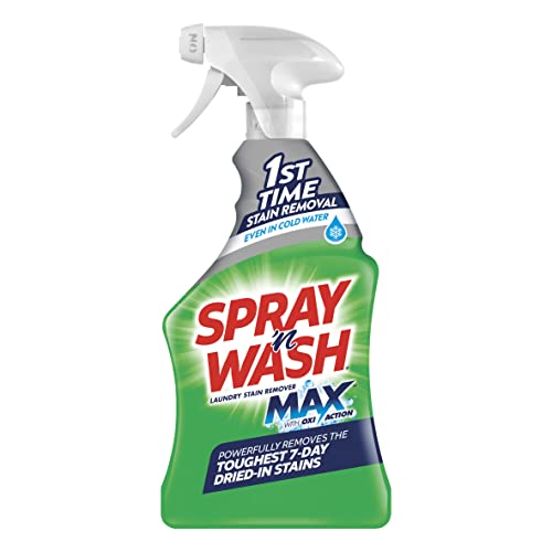 Spray N’ Wash Max Stain Remover Spray, Laundry Pre-Treat for Tough Stains, 16oz