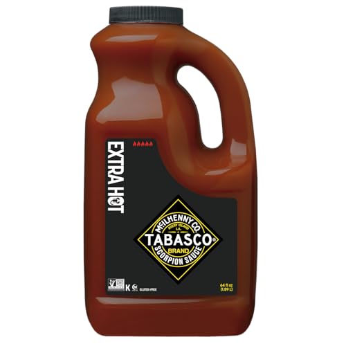 TABASCO Brand Scorpion Sauce, Fiery & Intense Hot Sauce, Bulk Plastic Jug, Bold & Hot, Scorpion Pepper, Guava & Pineapple Blend, Perfect for Large