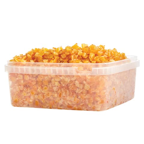 Amifruit Candied Orange Peel Cubes 2.2 lb. Ready To Eat Orange Peel Cubes Slowly Candied In Sugar Syrup, Gluten Free, GMO Free, Trans Fat Free, Kosher
