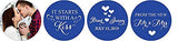 Darling Souvenir 190 Pcs Personalized Blue Bridal Shower Chocolate Drop Labels Stickers - Self-Adhesive Mini Candy Wrappers for Bride to Be
