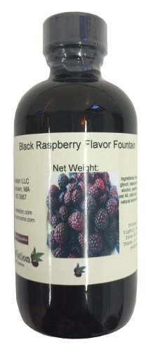 OliveNation Black Raspberry Flavor Fountain, Sugar-Free Water Soluble Beverage Flavoring, Kosher, Gluten Free, Vegan - 8 ounces