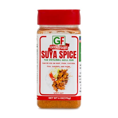 Geenafoods Suya pepper, African( Nigerian & Ghanaian)-Inspired Seasoning pepper Blend for Beef and Steak Grilling . HerbMix with a Unique Spicy Sweet