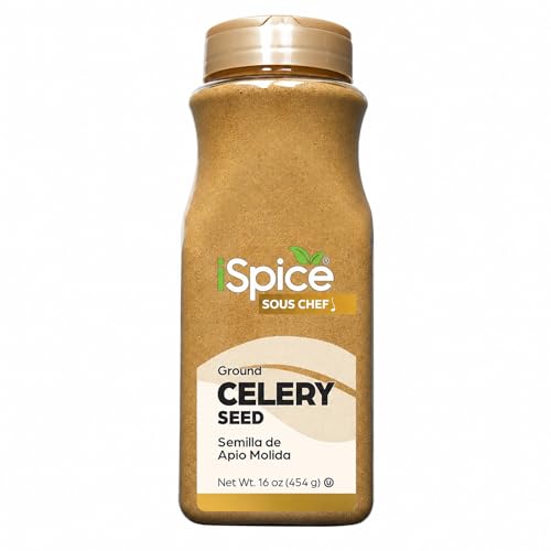 iSpice | Celery Seed Ground | Bulk Size | Gourmet Spice | Kosher (16 OZ)