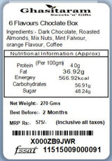 Ghasitaram Gifts Sugarfree 6 Flavours Choclate Box