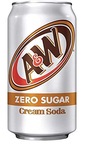 A&W Cream Soda Zero Sugar, 12 oz Cans, 48 Units