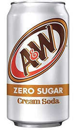 A&W Cream Soda Zero Sugar, 12 oz Cans, 48 Units