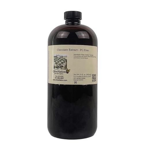 Chocolate Extract For Baking - Rich Chocolate Flavoring for Cakes - Cookies - PG Free - Non-GMO - Gluten Free - Kosher - Vegan - 32 ounces