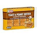 Keebler Sandwich Crackers, Lunch Snacks, Toast and Peanut Butter, 11oz Tray (8 Packs)