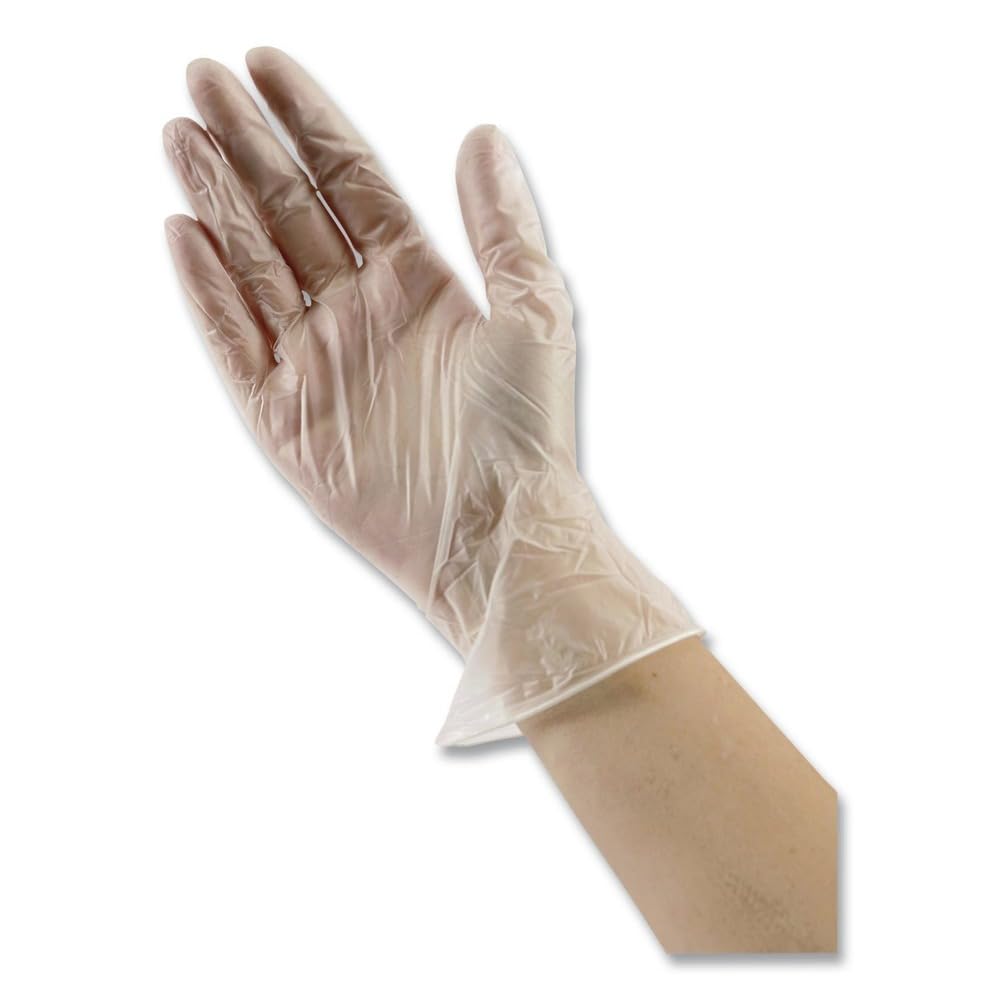Boardwalk BWK365XLBX General Purpose Latex-Free Vinyl Gloves - Extra Large, Clear (100-Piece/Box)