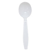 Karat U2022W 5.6" PS Extra-Heavy Weight Disposable Soup Spoon, White (Pack of 1000)