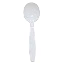 Karat U2022W 5.6" PS Extra-Heavy Weight Disposable Soup Spoon, White (Pack of 1000)