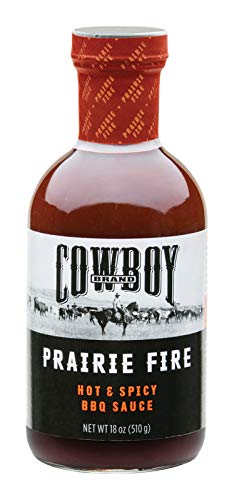 Cowboy Prairie Fire Hot and Spicy BBQ Sauce 18 oz.