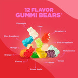 12 Flavor Assorted Gummy Bears, 27 oz Resealable Bag - Soft & Chewy Fruit Flavored Gummies - Gluten Free, Fat Free Candy Mix - Party Snacks, Bulk