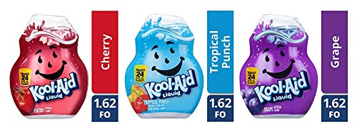 Kool-Aid Liquid Drink Mix Trio for Sugar Free Flavored Hydration, Water Flavoring, Beverage Mixing and Drink Enhancer, Cherry, Tropical Punch