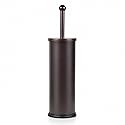 HUJI Rust Resistant Bronze Toilet Brush Holder with Lid Perfect Bathroom Bowl Cleaning Set Gift for House Warming or College Dorms Accessories (1