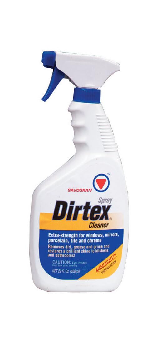Savogran 10763 Dirtex Spray Cleaner Extra-Strength For Windows, Mirrors, Porelain, Tite and Chrome 22 oz