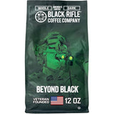 Black Rifle Coffee Company Beyond Black, 12oz Bag, Whole Bean Dark Roast - Roasted Blend Made from Arabica Beans - Colombian & Brazilian Beans