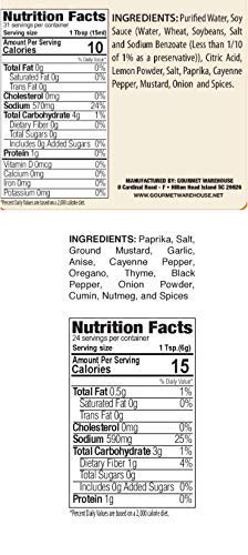 Gourmet Warehouse Orleans Cajun Injectable Marinade and Orleans Cajun Spice Rub, 16 ozs, No MSG, No HFCS