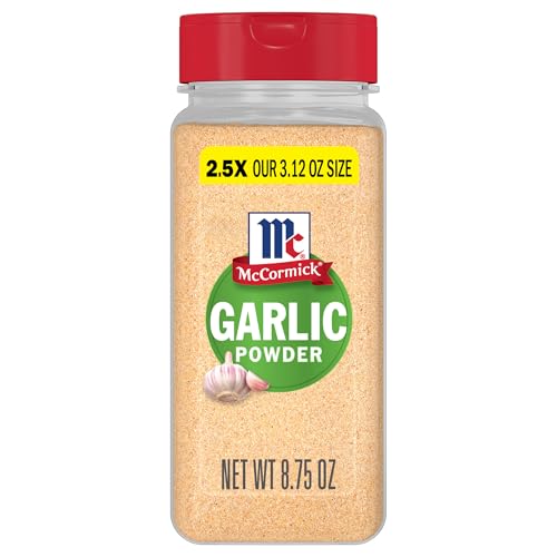 McCormick Garlic Powder, Non GMO, Made from Fresh, Whole Garlic Cloves, For Bringing Consistent Flavor to Favorite Foods While Cooking, 8.75 oz