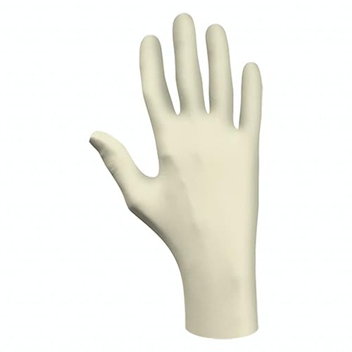SHOWA 5005PF Powder-Free Latex Disposable Safety Glove, 3 Mil Thick, 9.5" Length, Large (1 Box)
