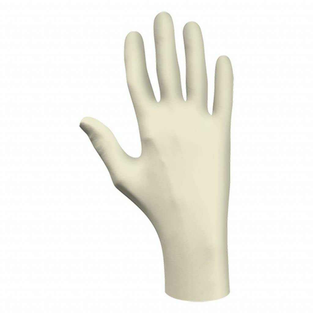 SHOWA 5005PF Powder-Free Latex Disposable Safety Glove, 3 Mil Thick, 9.5" Length, Large (1 Box)