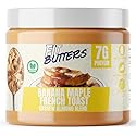Fit Butters Banana Maple French Toast Cashew Almond Butter Vegan Spread - Added Protein and Coconut Oil, Low Carb, Low Sugar, Gluten Free, Complete