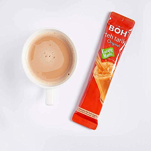 4 Pack BOH Teh Tarik Milk Tea Original Less Sweet Imported from Malaysia (4 x 12 Sachets)