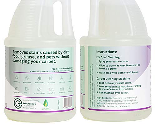 Naturama, All Natural Carpet Cleaner, Eco-Friendly EPA Registered. Made in the U.S. - Carpet Shampoo - Stain Remover - Cleaning Solution (1gal 4 Pack)