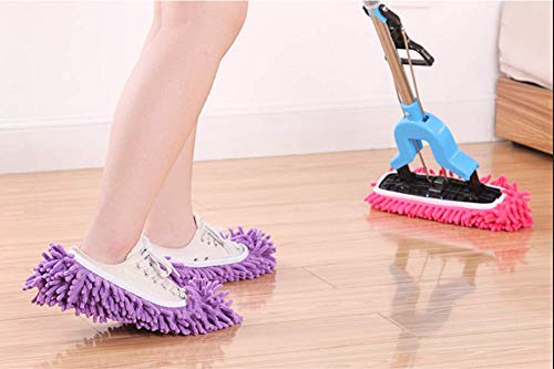 Tamicy Mop Slippers Shoes 5 Pairs (10 Pieces) - Microfiber Cleaning House Mop Slippers Floor Cleaning Tools Shoe Cover Soft Washable Reusable