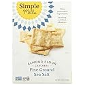 Simple Mills Almond Flour Crackers, Fine Ground Sea Salt - Gluten Free, Vegan, Healthy Snacks, 4.25 Ounce (Pack of 1)
