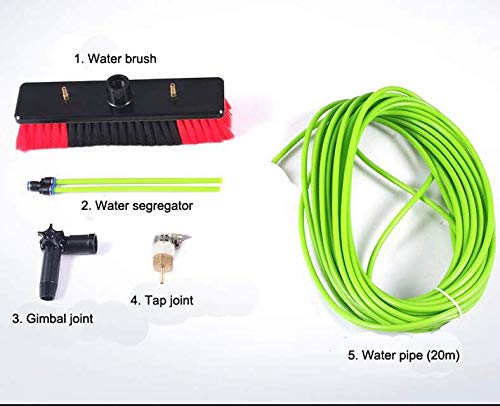Techtongda Window Cleaning Poles Water Fed Brush 8m Poles Easy to Install