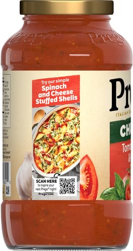Prego Chunky Tomato, Basil and Garlic Pasta Sauce, 23.75 oz Jar