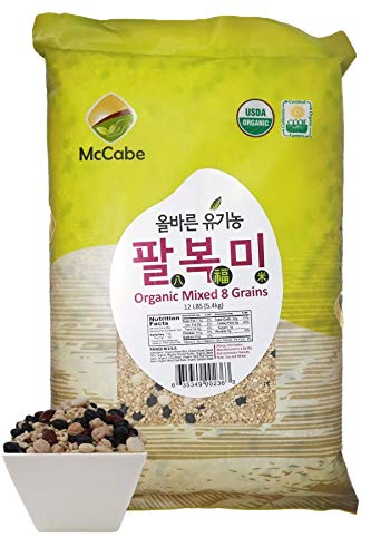 McCabe Organic Rice 12 Lbs Bundle (White Rice + 8 Mixed Grain), USDA & CCOF Organic Certified
