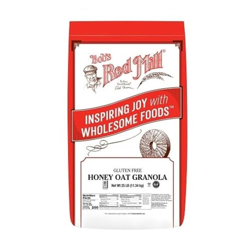 Bob's Red Mill Gluten Free Honey Oat Granola, 25 Pound
