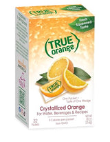 True Orange 32ct (Pack of 1) - Water Enhancer - Bulk Dispenser - 0 Calorie Drink Mix Packets for Water - Orange Flavoring Powder Packets