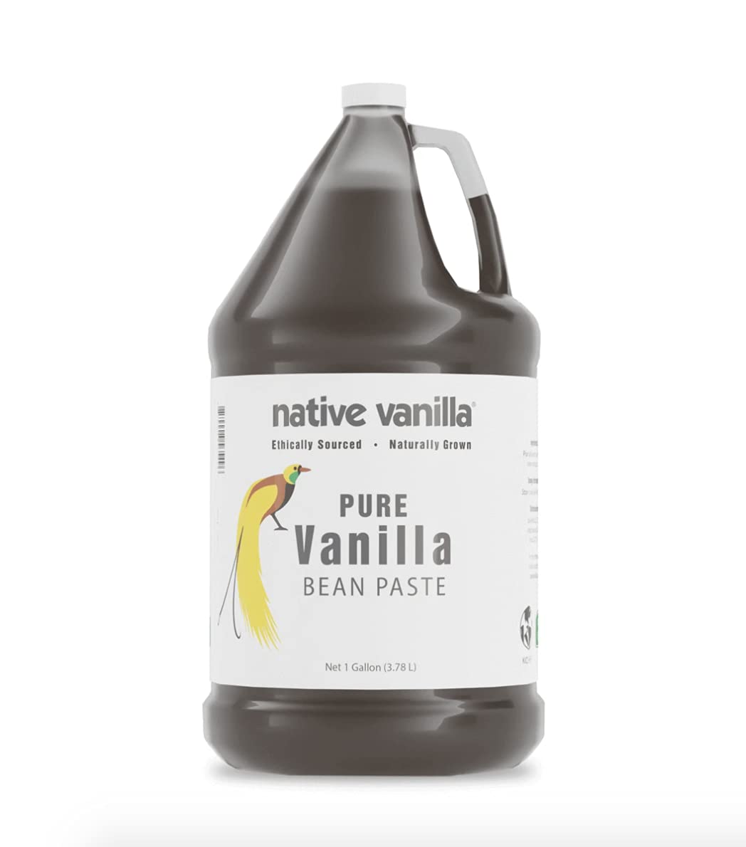 Native Vanilla - All Natural Pure Vanilla Bean Paste - 1 Gallon Bottle 128 Fl Oz - No Added Sugar - For the Home Chef for Cooking, Baking, and Dessert