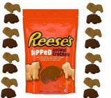 Animal Crackers Milk Chocolate and Peanut Butter Candy Dipped Animal Crackers