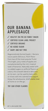 White Leaf Provisions Organic Apple + Banana Applesauce 4pk, 3.2 OZ