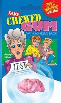 Fake Chewed Gum with Adhesive Back!