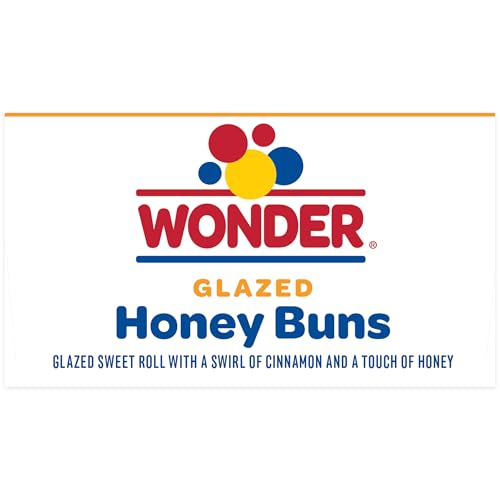 Wonder Glazed Honey Buns, Individually Wrapped Pastry Snacks, 6 Count