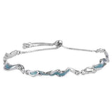 Adjustable bracelet irregular blue wave bracelet jewelry