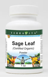 Sage Leaf (Certified Organic) Powder (1 oz, ZIN: 518707) - 3 Pack