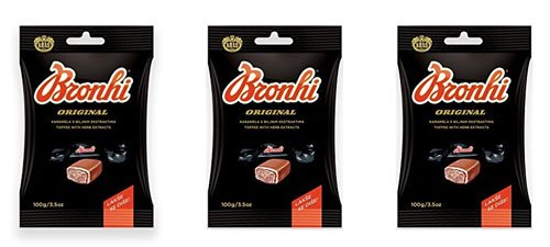 Kras Bronhi Toffee with Herb Extracts 100 gr (Bronhi lakse se dise), 10.5oz, Pack of 3