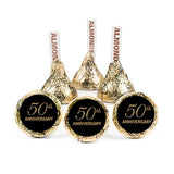 324ct Golden 50th Anniversary Stickers For Chocolate Kisses - Stickers Only