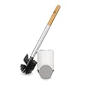 Full Circle Scrub Queen, Bathroom Toilet Brush with Ceramic Holder and Instant-Dry Coating for Mold & Mildew Prevention, More Hygenic Toilet Cleaning