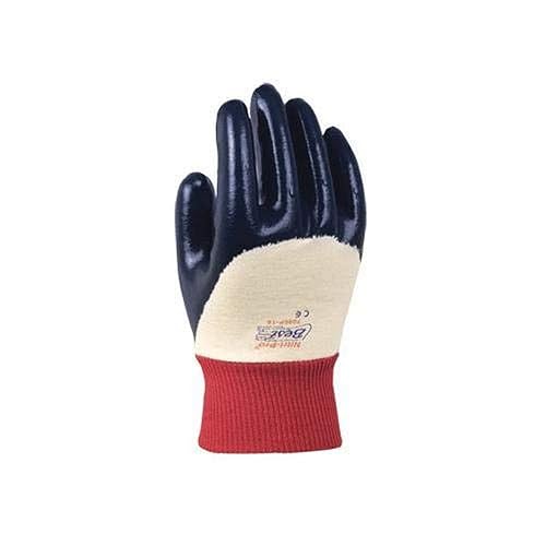 SHOWA 7066 Palm Coated Nitrile General Purpose Work Glove with Cotton Jersey Liner, Smooth Grip, Large (12 Pair)