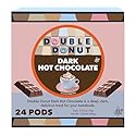 Double Donut Coffee Dark Hot Chocolate Pods for Keurig K Cups Brewers, Single Serve Dark Hot Cocoa Pods, 24 Count