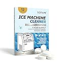 SOPAMI Ice Machine Cleaner and Descaler Tablets - 12 Pack Ice Maker Cleaner Tablets, Nickel Safe Scale Remover for Countertop Portable Commercial Ice
