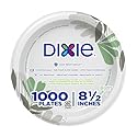Dixie 8.5 Inch Medium-Weight Paper Plates By GP PRO, Pathways Botanical Design, 1000 Count (125 Disposable Plates Per Pack, 8 Packs Per Case), UX9PATH